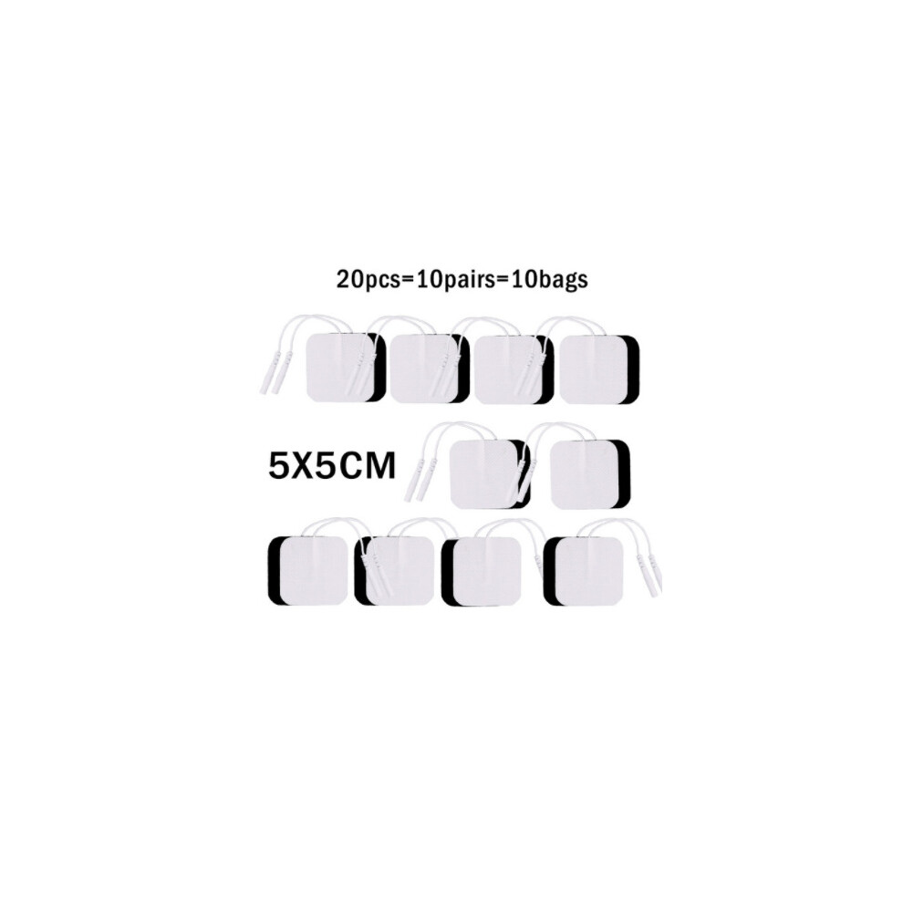 Dechoicelife (A-20Pcs 5X5cm) Breast Physiotherapy Electric Tens Breast Electrode Pads For Chest Adhesive Patches Acupuncture Machine Chest Massager