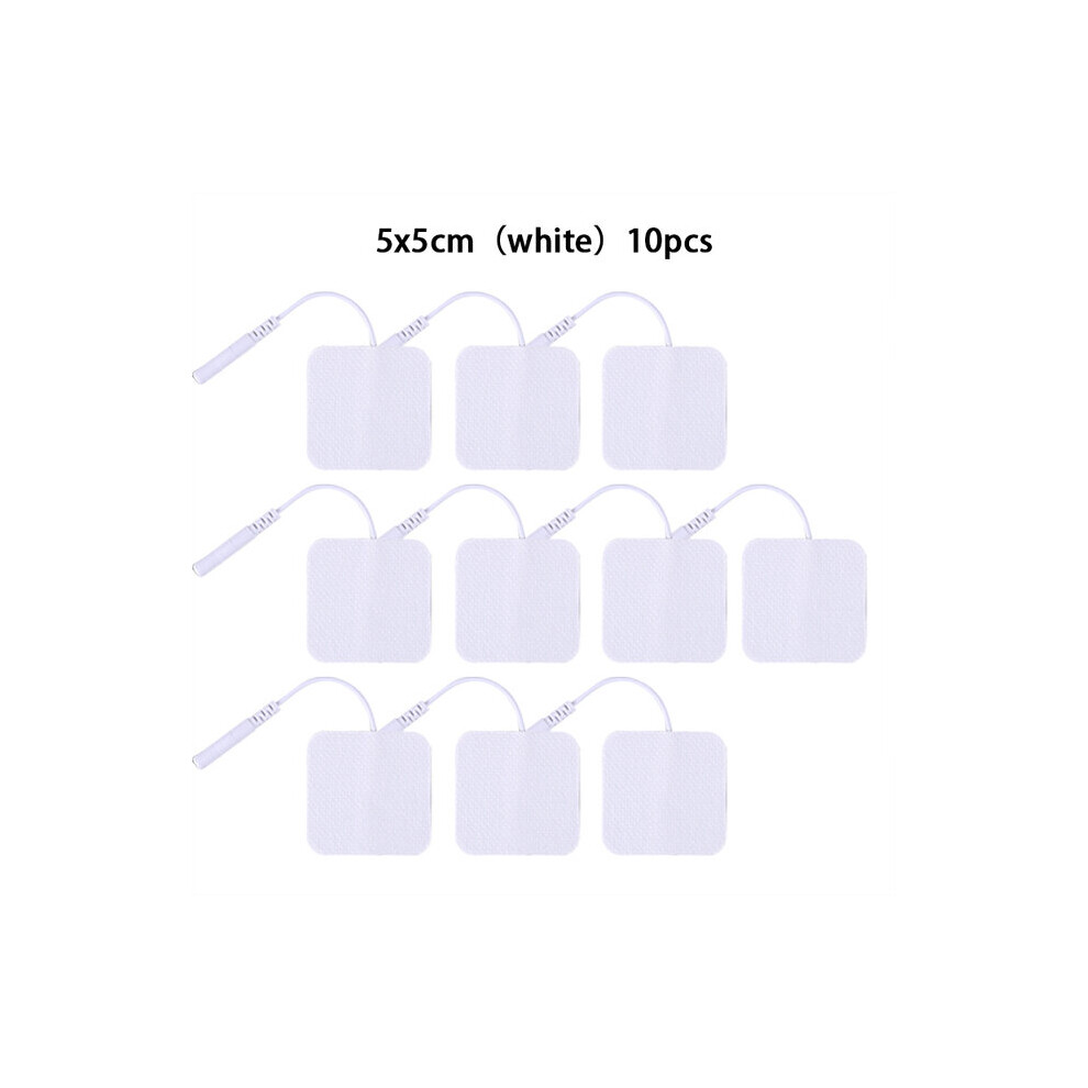 Dechoicelife (A-10Pcs 5X5cm) Breast Physiotherapy Electric Tens Breast Electrode Pads For Chest Adhesive Patches Acupuncture Machine Chest Massager