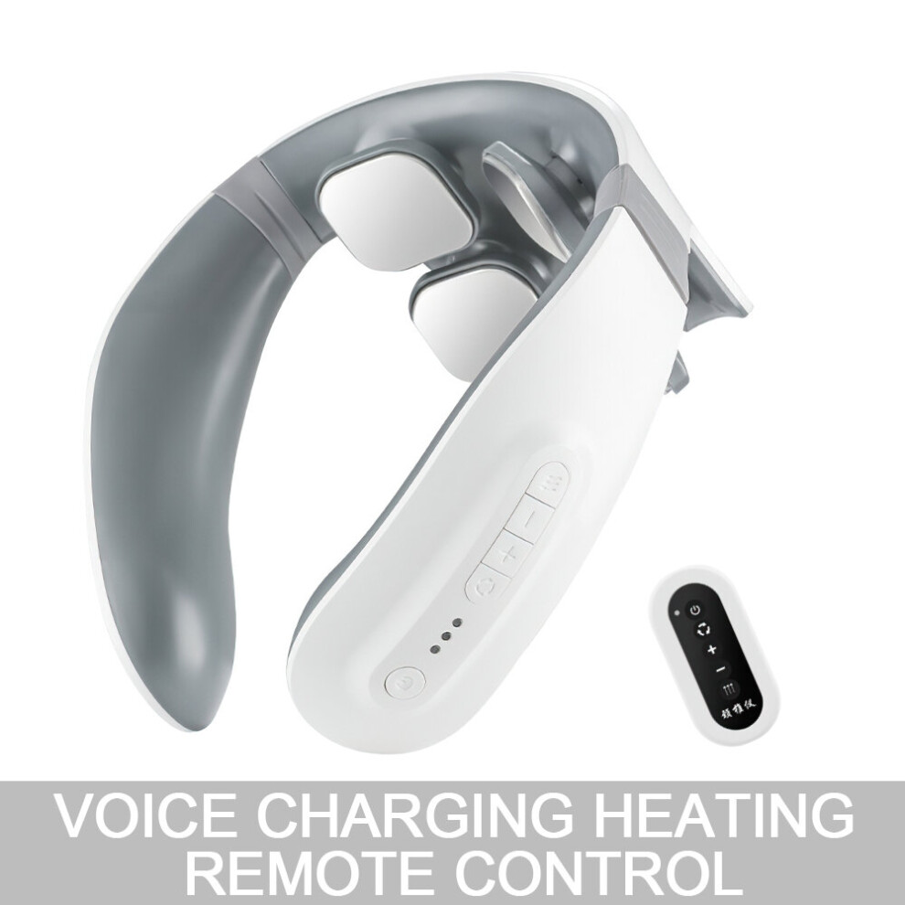 Dechoicelife Electric Neck Massager Smart Tens Low Frequency Heat Pulse Neck Massager Cervical Shoulder Pain Relief Body Relaxation Massage
