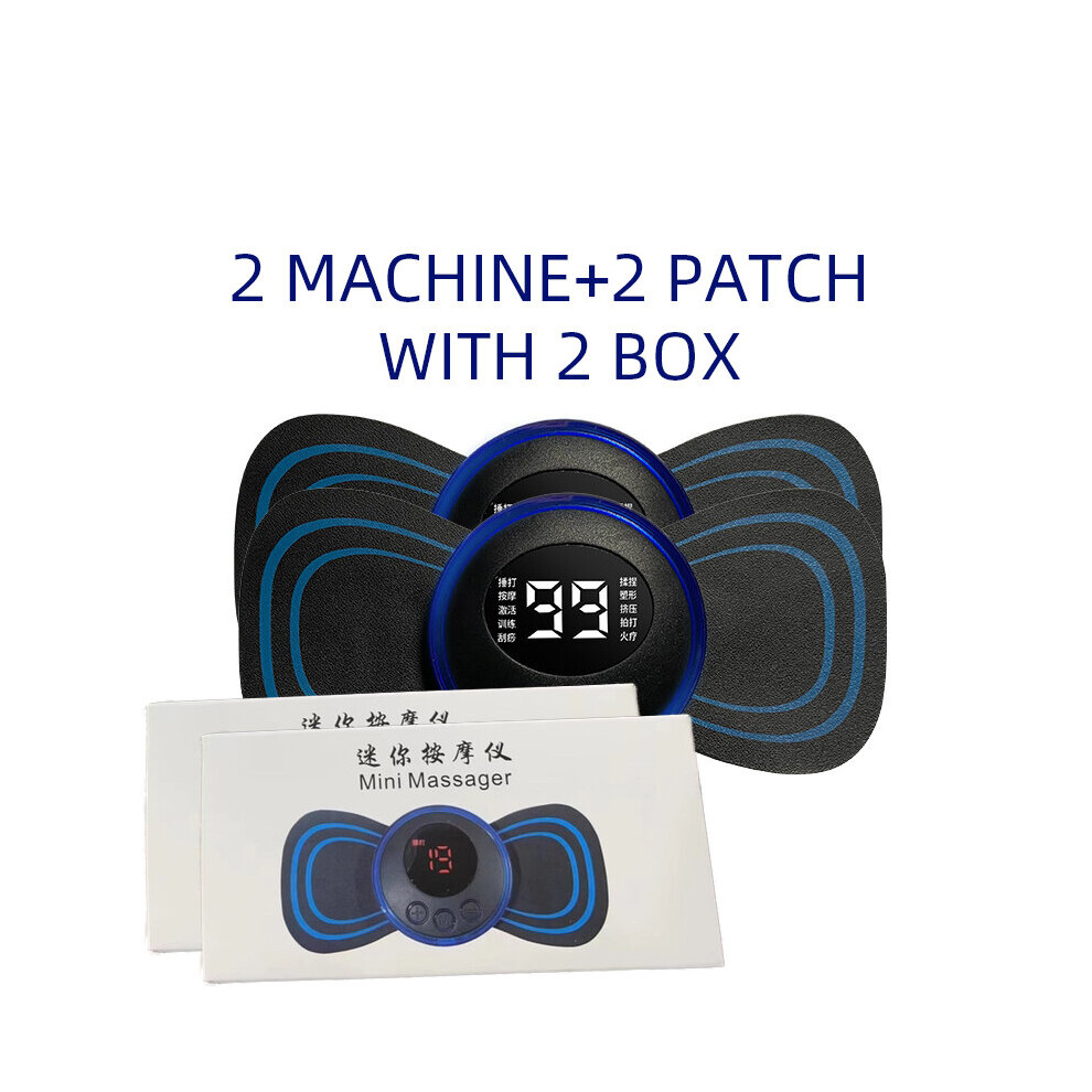 Dechoicelife (A-2 Set With Box) Lcd Display Ems Neck Stretcher Electric Massager Cervical Vertebra Massage Patch For Muscle Pain Relief And Shoulder Relaxation