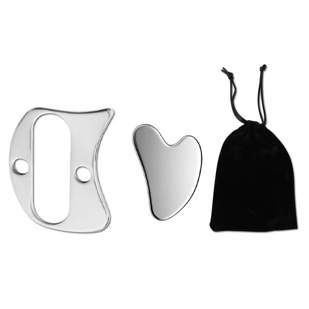 Dechoicelife (A-A And B) Fitness Muscle Scraping Massager Skin Tissue Myofascial Release Physical Therapy Fascial Knife Gua Sha Scraper Stainless Steel