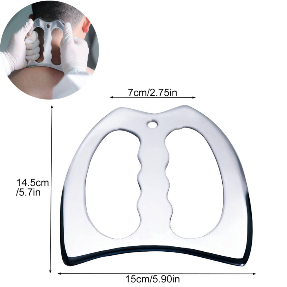 Dechoicelife (A-19) Fitness Muscle Scraping Massager Skin Tissue Myofascial Release Physical Therapy Fascial Knife Gua Sha Scraper Stainless Steel