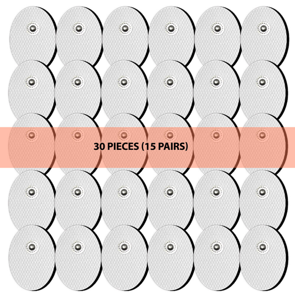 Dechoicelife (A-30Pcs Small Pads) 30Pcs Physiotherapy Tens Machine Electrode Pads Massage Muscle Stimulator Patches Conductive Gel Therapeutic Pulse