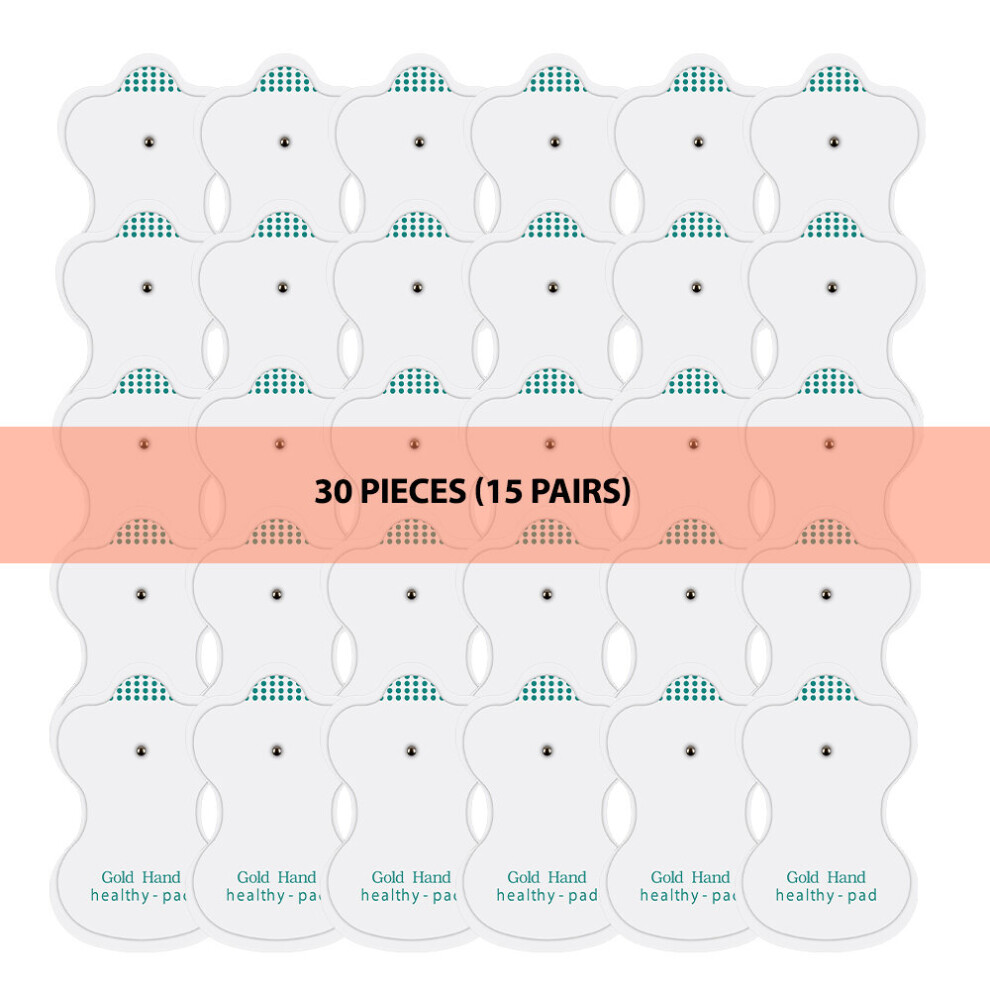 Dechoicelife (A-30Pcs Shape Of Gourd) 30Pcs Physiotherapy Tens Machine Electrode Pads Massage Muscle Stimulator Patches Conductive Gel Therapeutic Pulse