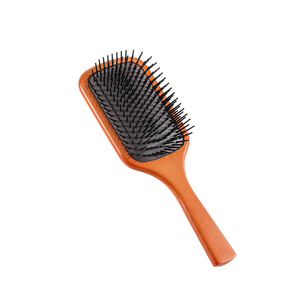 Dechoicelife (A-Large) Massage Comb Net Red Solid Wood Gasbag Anti Static Hair Air Cushion Wooden Hairbrush Massage Artifact Detangle Hair Styling