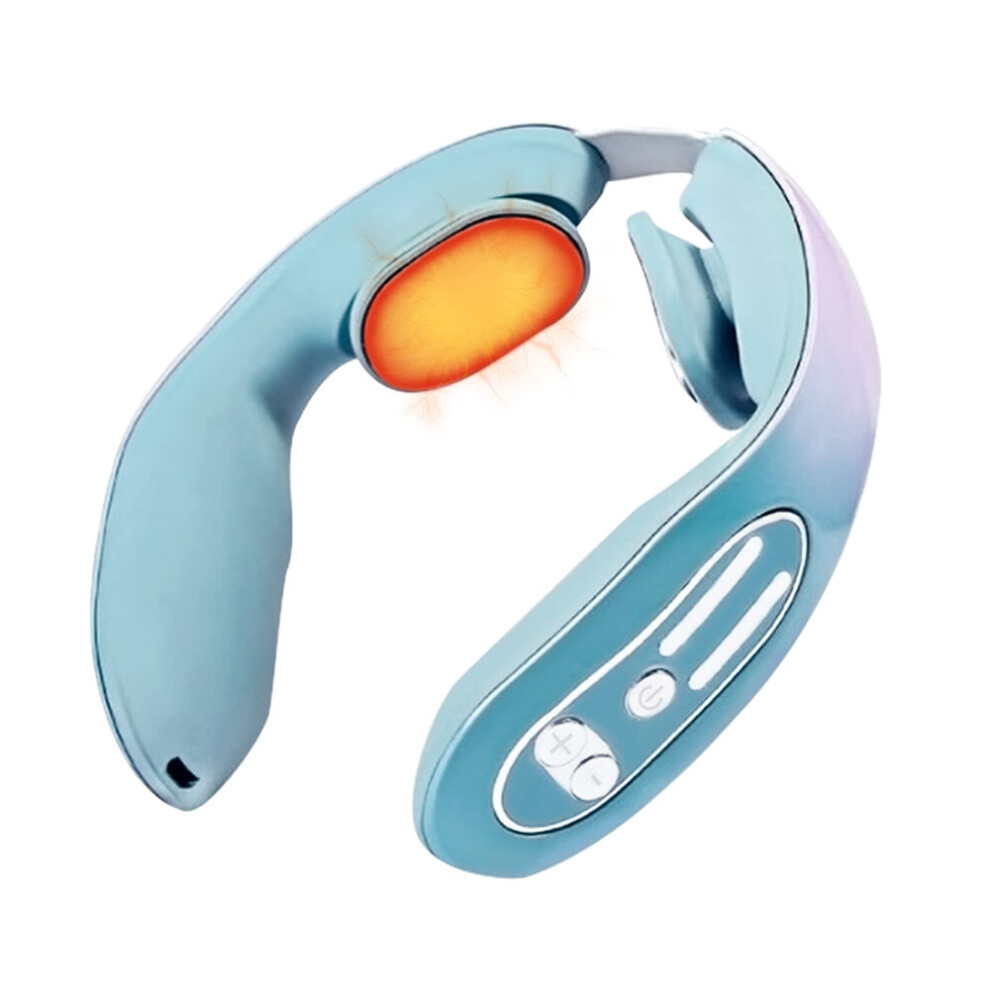 Dechoicelife Electric Neck Massager Heating Relax Neck Massage Instrument Ems Pulse Neck Acupoints Lymphvity Massager For Neck Pain Relief