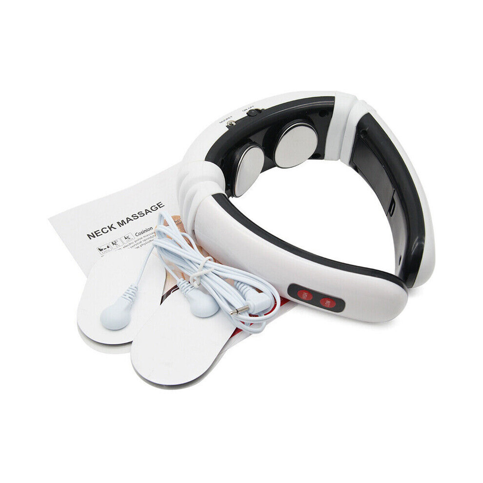 Dechoicelife (A-Massage Without Gel) Electric Neck Massager And Pulse Back 6 Modes Far Infrared Heating Pain Relief Health Care Relaxation Machine Cervical Massage