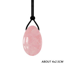 (a-Egg-Pink-M) 1PCs Yoni Egg Natural Jade Stone Yoni Jade Egg Rose Quartz Egg Kegel Egg Vaginal Tightening Ball Ladies Kegel Exerciser Gifts
