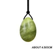 (a-Egg-XiuYu-L) 1PCs Yoni Egg Natural Jade Stone Yoni Jade Egg Rose Quartz Egg Kegel Egg Vaginal Tightening Ball Ladies Kegel Exerciser Gifts