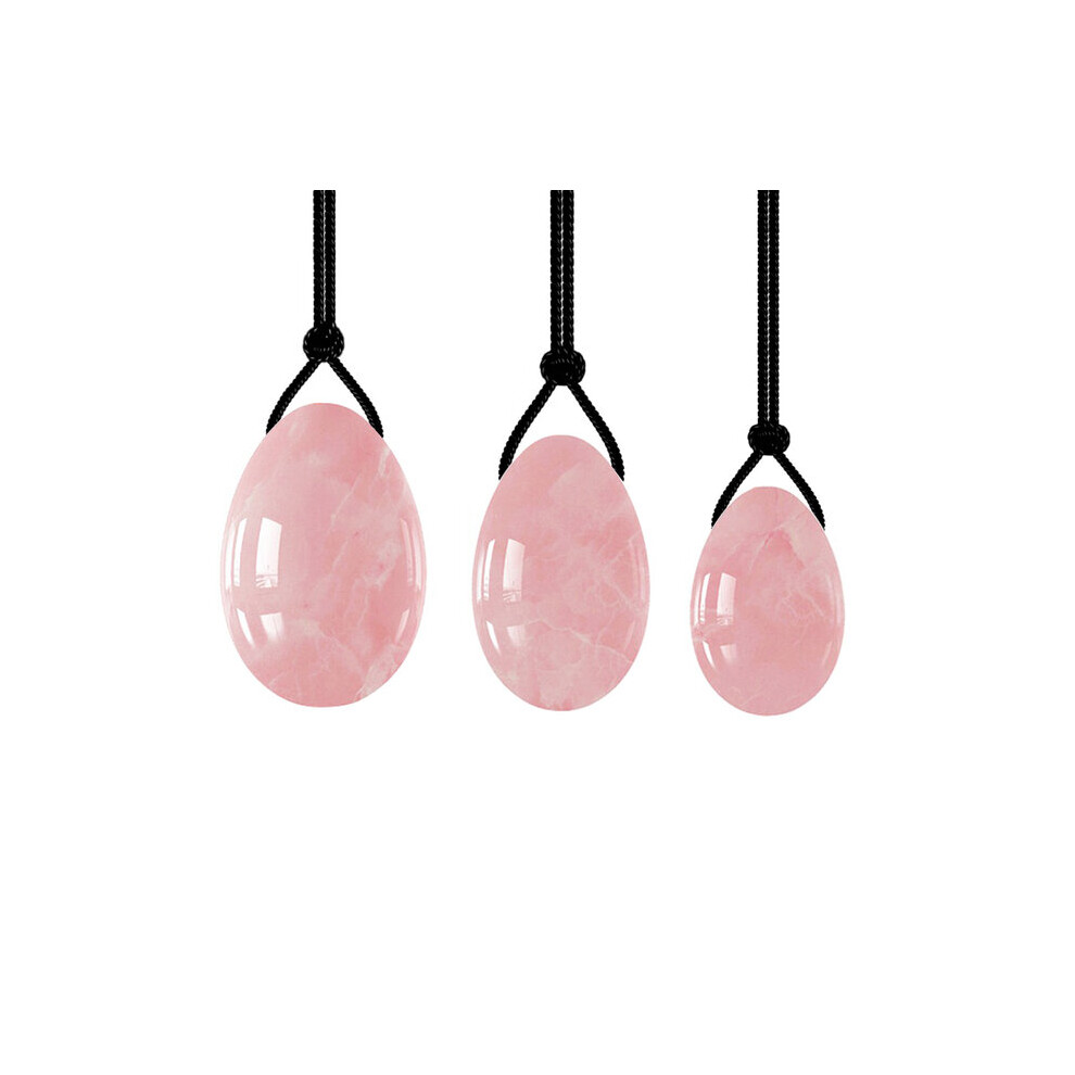 Dechoicelife (A-3Pc Rose Egg) 4Pcs Natural Jade Yoni Eggs Massage Wand Set Ladies Kegel Exerciser Yoni Pelvic Floor Muscle Massage For Women Vaginal Wellness