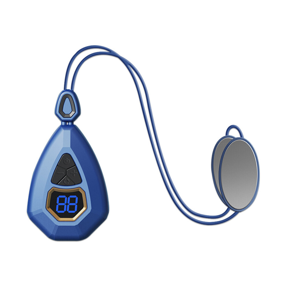 Dechoicelife Blue (A-) Hanging Cervical Spine Massager Mini Pulse Shoulder Cervical Massage Hot Compress With Heating Cervical Neck Pulse Massage