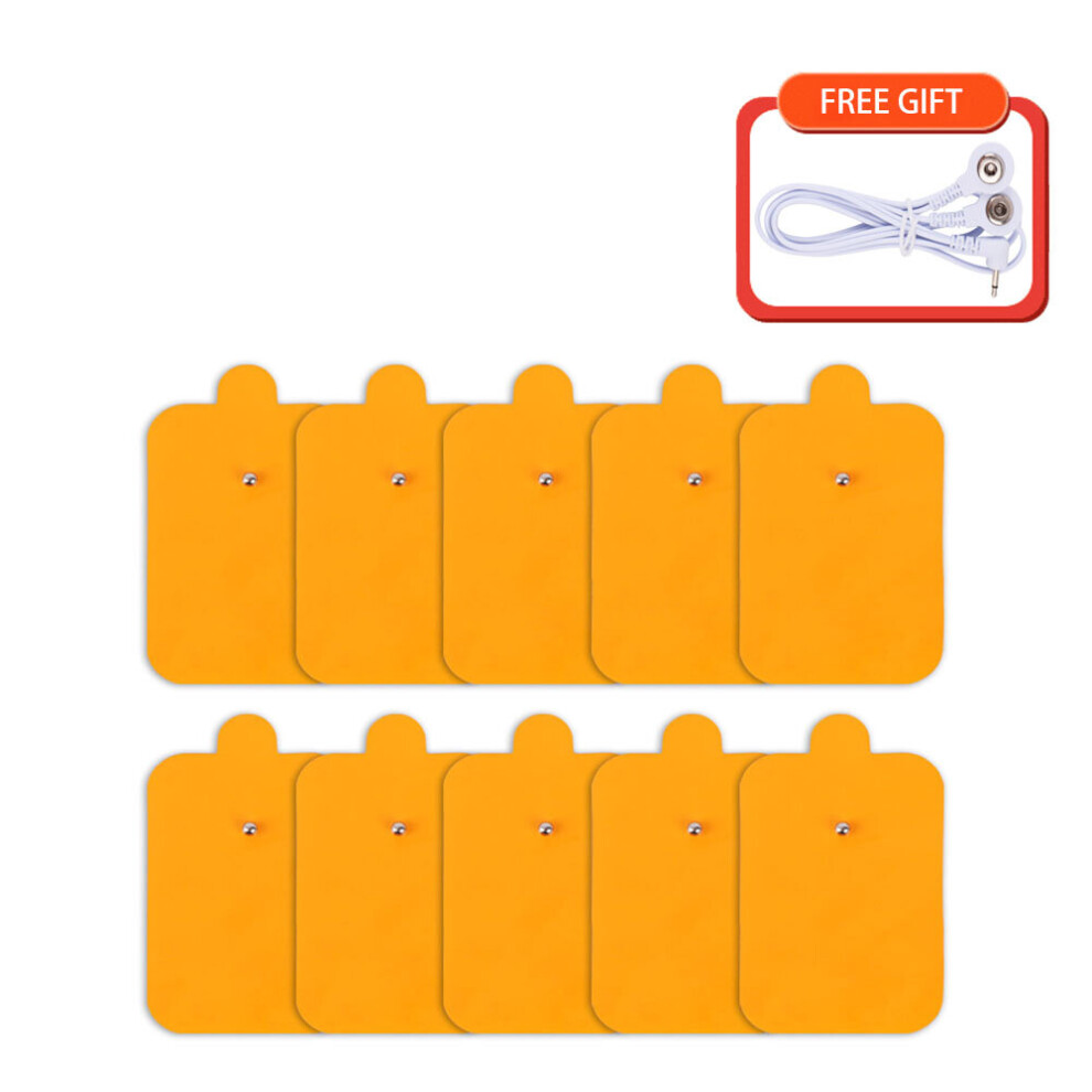 (a-multi) 10pcs Tens Electrodes Pads with Wire for EMS Muscle Stimulator Low Frequency Body Massager Non Woven Fabric Self-adhesive Patch-image-OPC-PC9P2WM-NEW