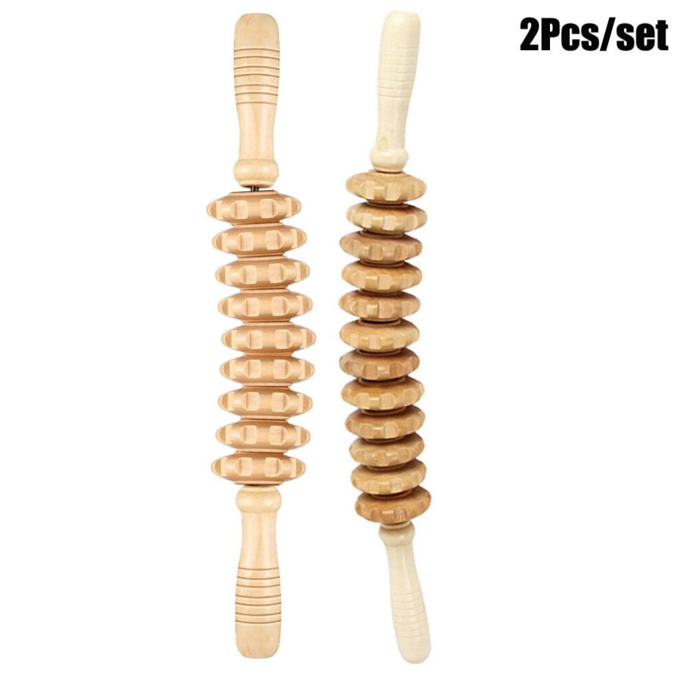 Dechoicelife (A-2Pcs) Wood Therapy Massage Tools For Body Shaping,Lymphatic Drainage Massager,Maderoterapia Kit Colombiana,Wood Massage Tools