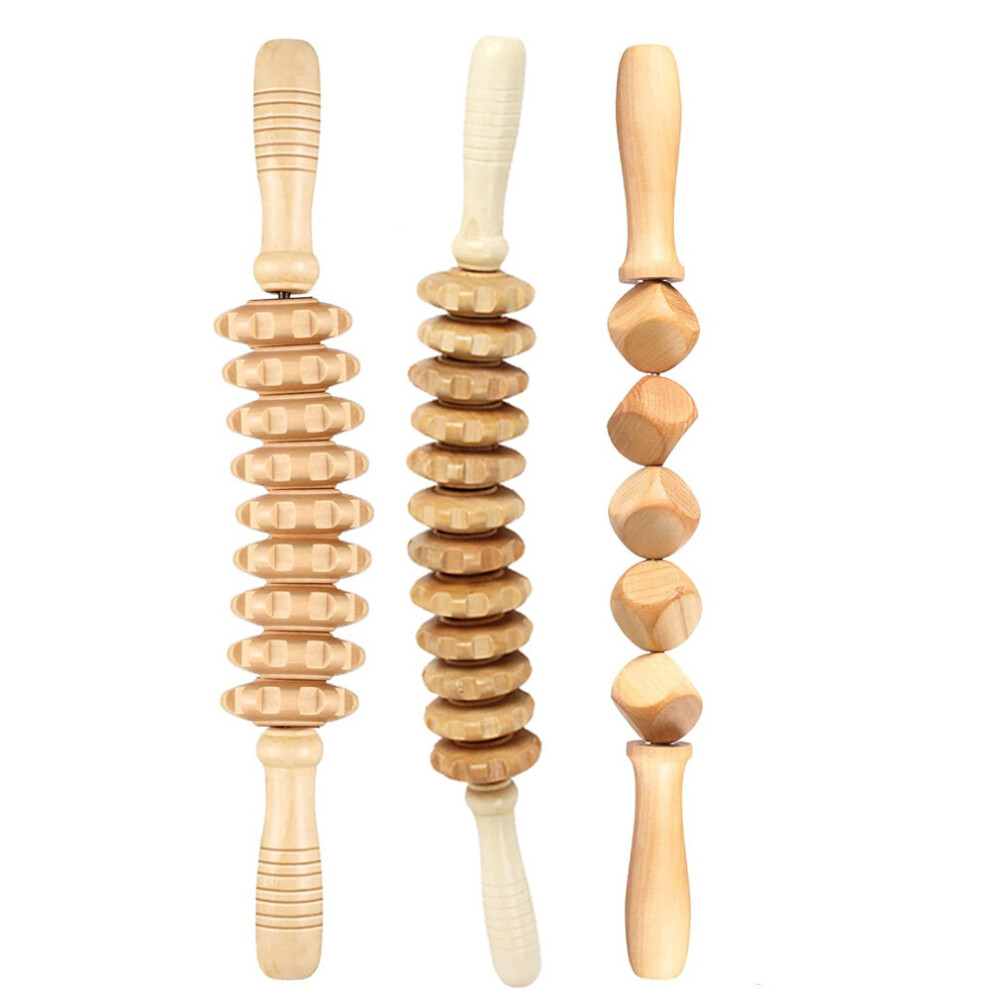 Dechoicelife Green (A-) Wood Therapy Massage Tools For Body Shaping,Lymphatic Drainage Massager,Maderoterapia Kit Colombiana,Wood Massage Tools
