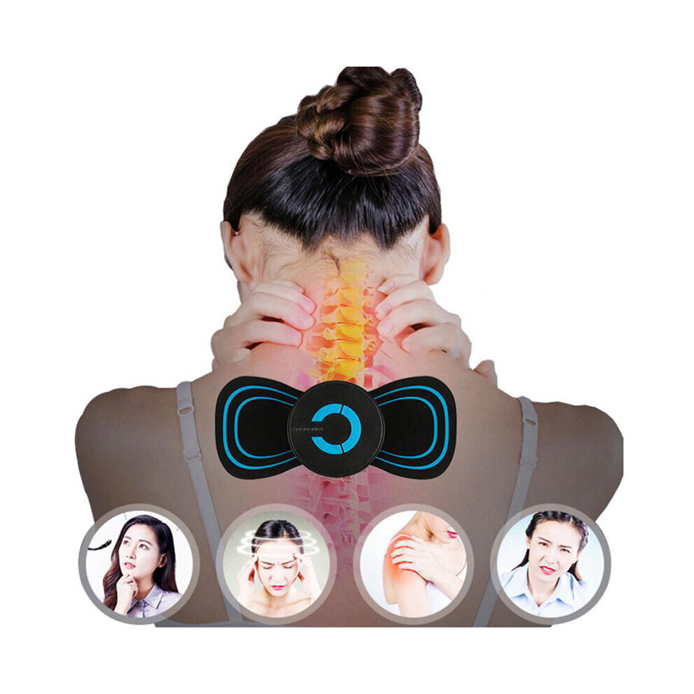 Dechoicelife (A-Rechargeable) Portable Neck Massager Mini Electric Convenient Intelligent Cervical Massage Stickers Meridian Muscle Relief Pain