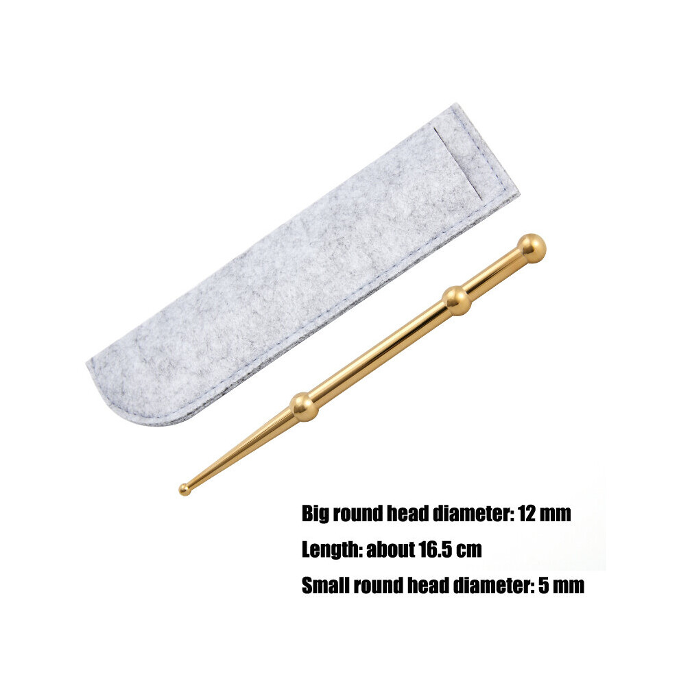 Dechoicelife (A-B) Copper Trigger Point Massage Pen Face Eye Ear Massage Tool Acupuncture Probe Reflexology Pain Relief Acupoint Detecting Stick