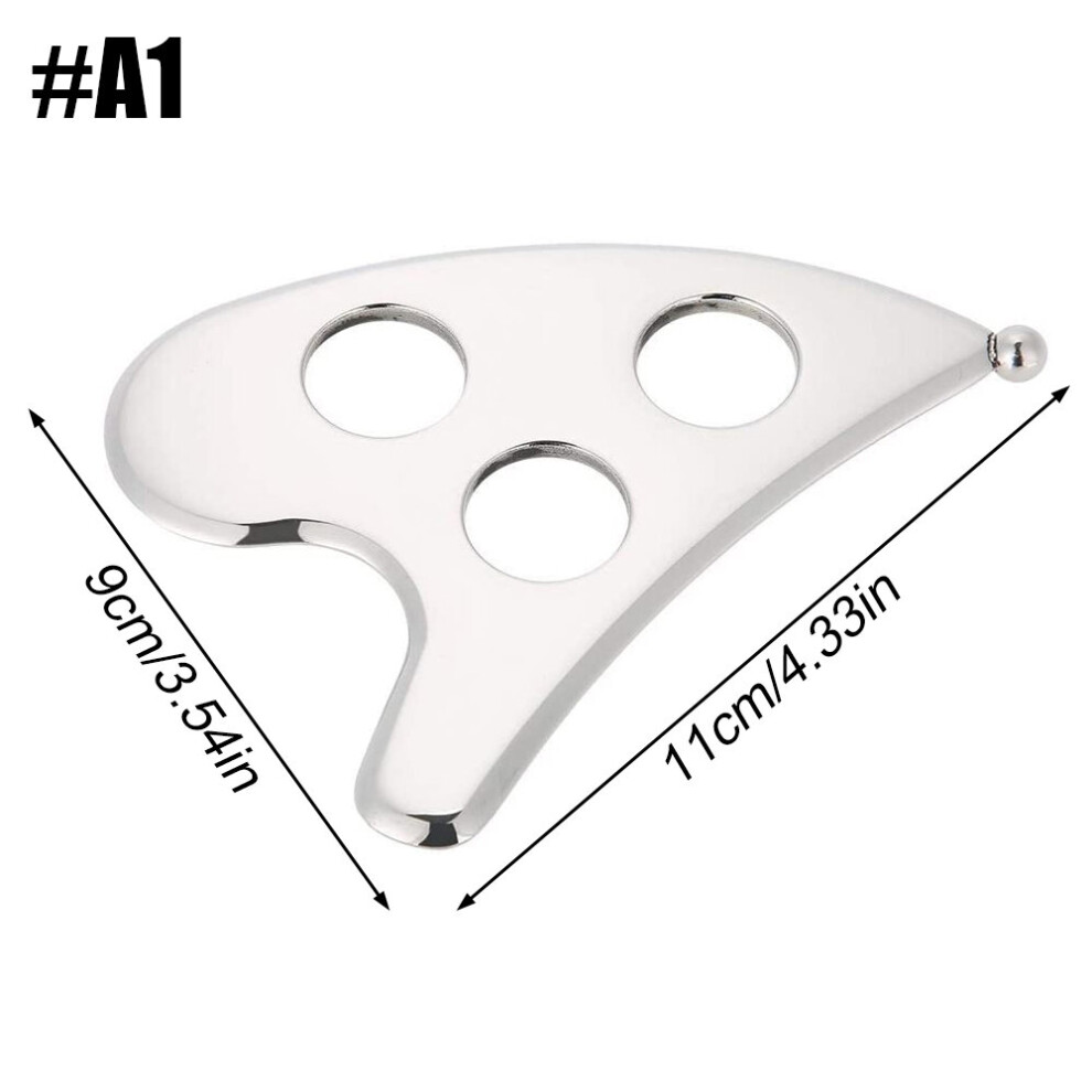 Dechoicelife (A-A1) Stainless Steel Scraping Board Massage Plate Facial Body Muscle Scrapper Anti-Cellulite Lymphatic Drainage Muscle Pain Relief
