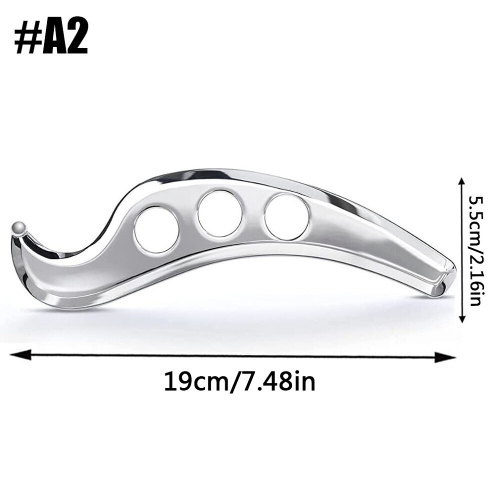 Dechoicelife (A-A2) Stainless Steel Scraping Board Massage Plate Facial Body Muscle Scrapper Anti-Cellulite Lymphatic Drainage Muscle Pain Relief