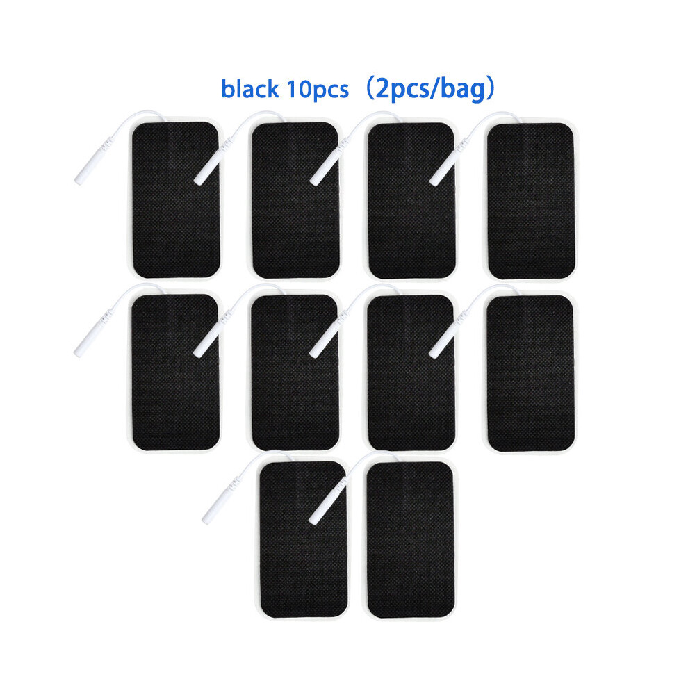 (a-10pcs 5x9cm black) 10pcs Replacement Reusable Electrode Pad Tens Machines Conductive Gel Pulse Massage for Muscle Stimulator Tens Massager Pads-image-OPC-PC9P5X5-NEW