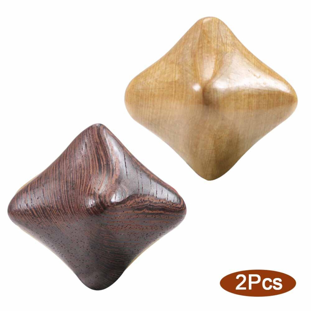 Dechoicelife (A-Set E-2Pcs) 2Pcs Wooden Massage Balls Star Shaped Hand Massage Balls Palm Acupuncture Ball For Body Foot Hand Blood Circulation Muscle Relax