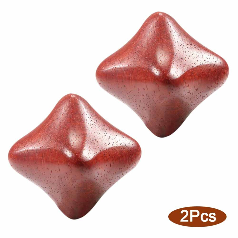 Dechoicelife (A-Set B-2Pcs) 2Pcs Wooden Massage Balls Star Shaped Hand Massage Balls Palm Acupuncture Ball For Body Foot Hand Blood Circulation Muscle Relax
