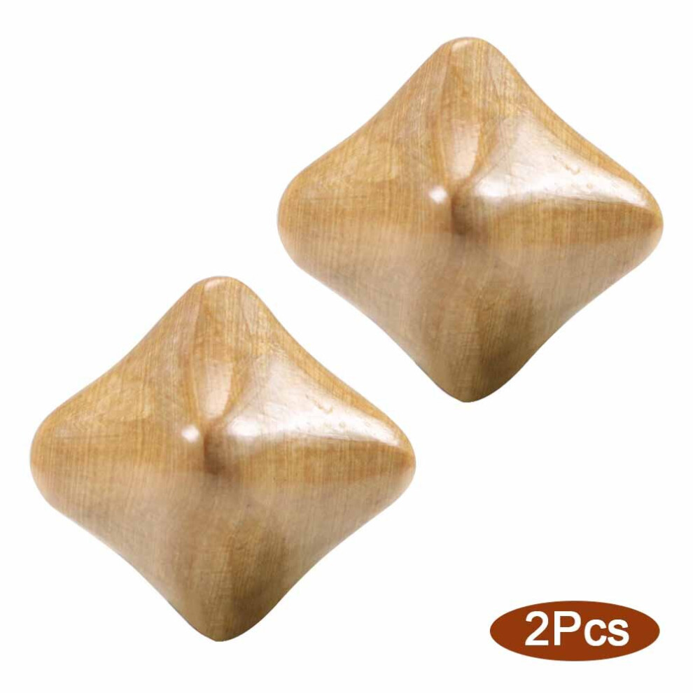 Dechoicelife (A-Set A-2Pcs) 2Pcs Wooden Massage Balls Star Shaped Hand Massage Balls Palm Acupuncture Ball For Body Foot Hand Blood Circulation Muscle Relax