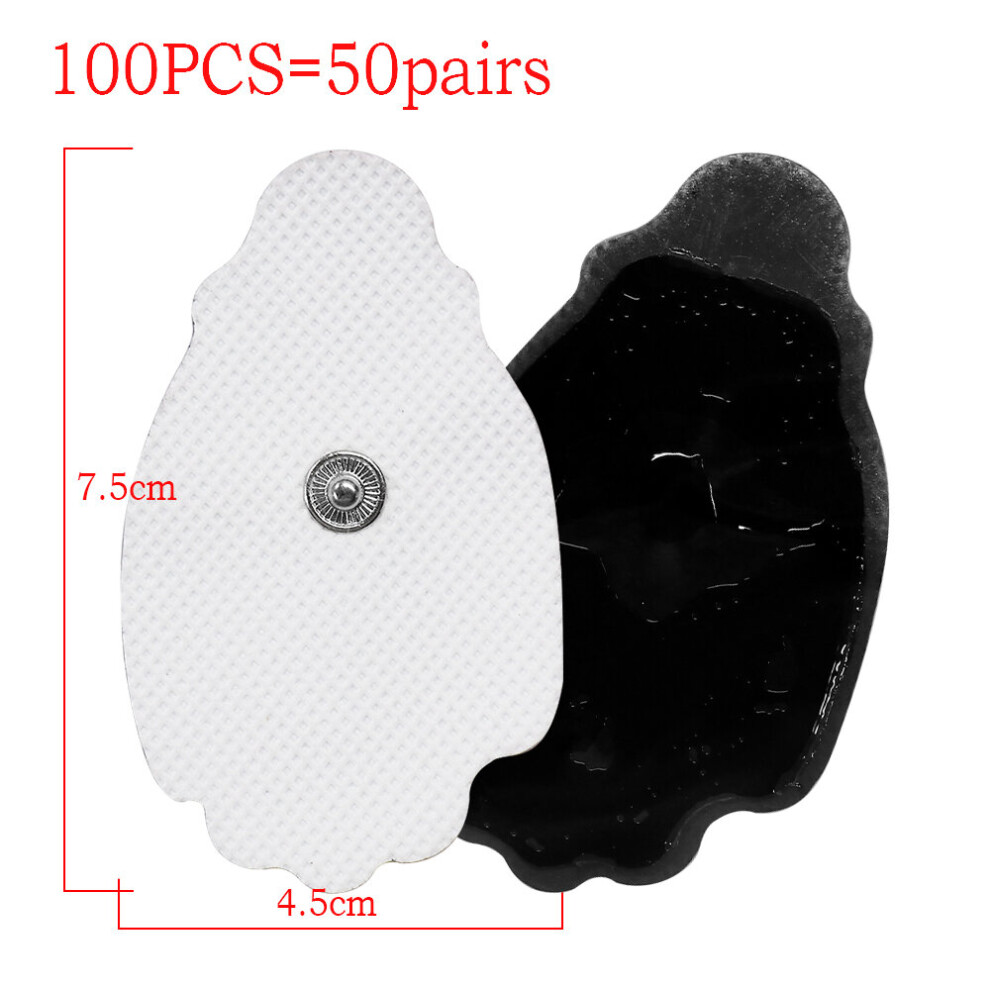 Photos - Massager  50/100Pcs ELECTROD Tens Replacement Pads Nerve Muscle Stimulator Electrodes EMS Patch For Physiotherapy(a-7.5x4.5cm 100pcs)