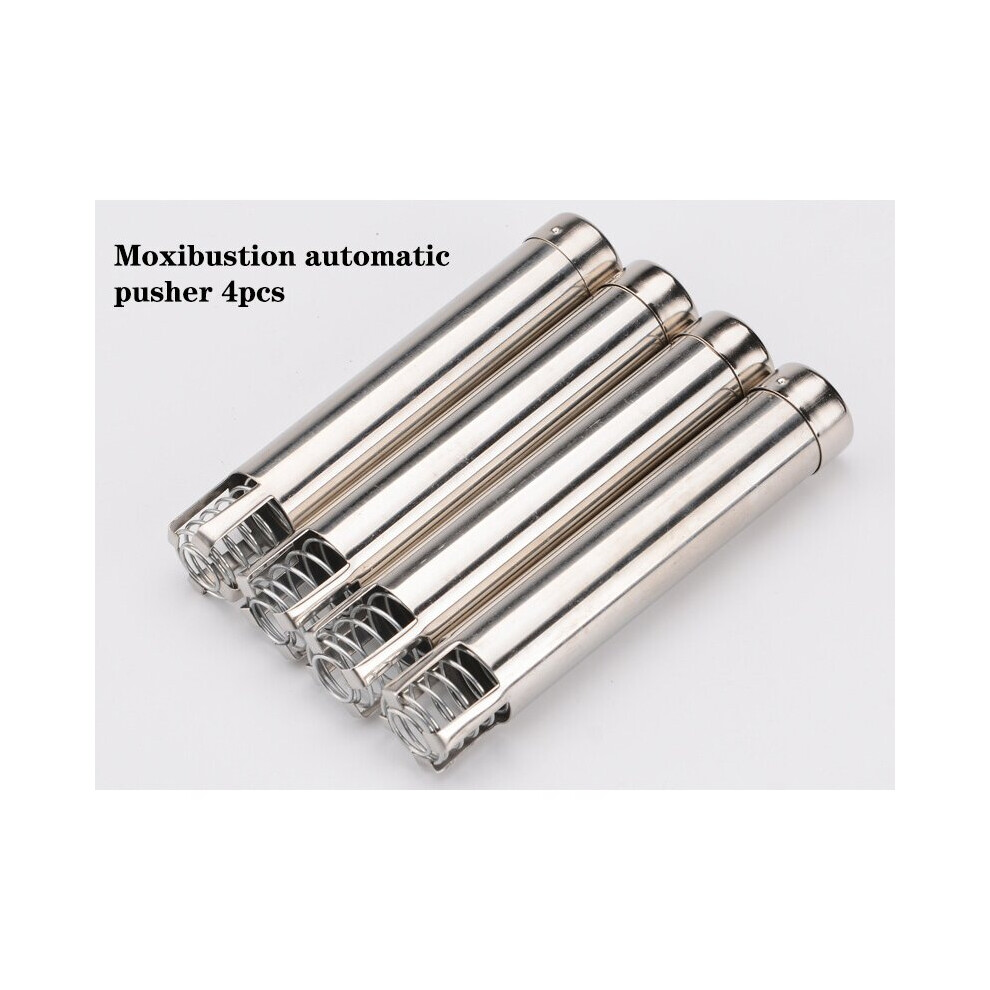 Dechoicelife (A-Pusher 4 Pcs) Nature Oak Moxibustion Burner Box Warm Acupuntura Massage Therapy Moxa Stick Neck Knee Body Acupoint Massager 8Mm Thickness
