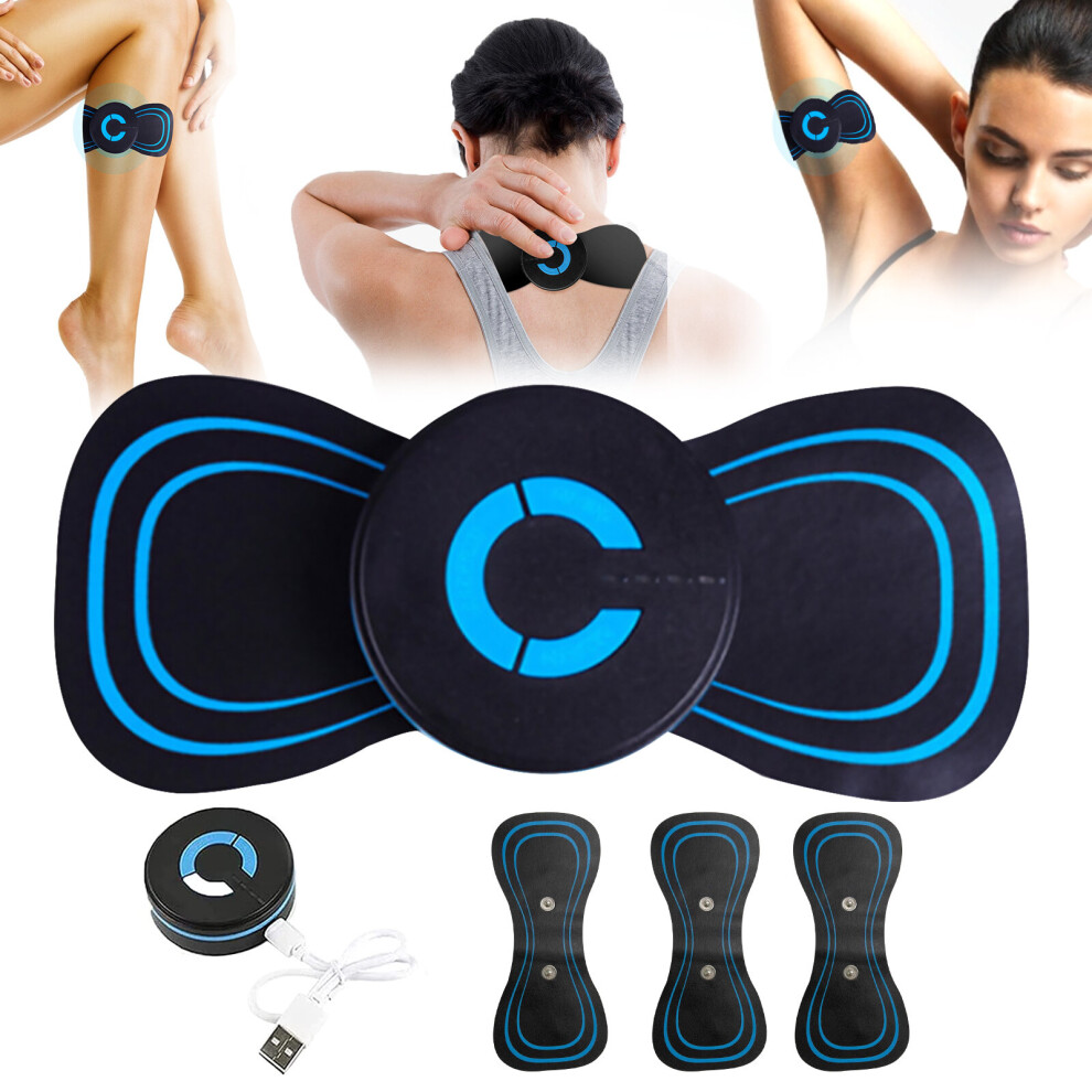 Dechoicelife Portable Neck Massager Mini Electric Convenient Intelligent Cervical Massage Stickers Meridian Massager Muscle Relief Pain