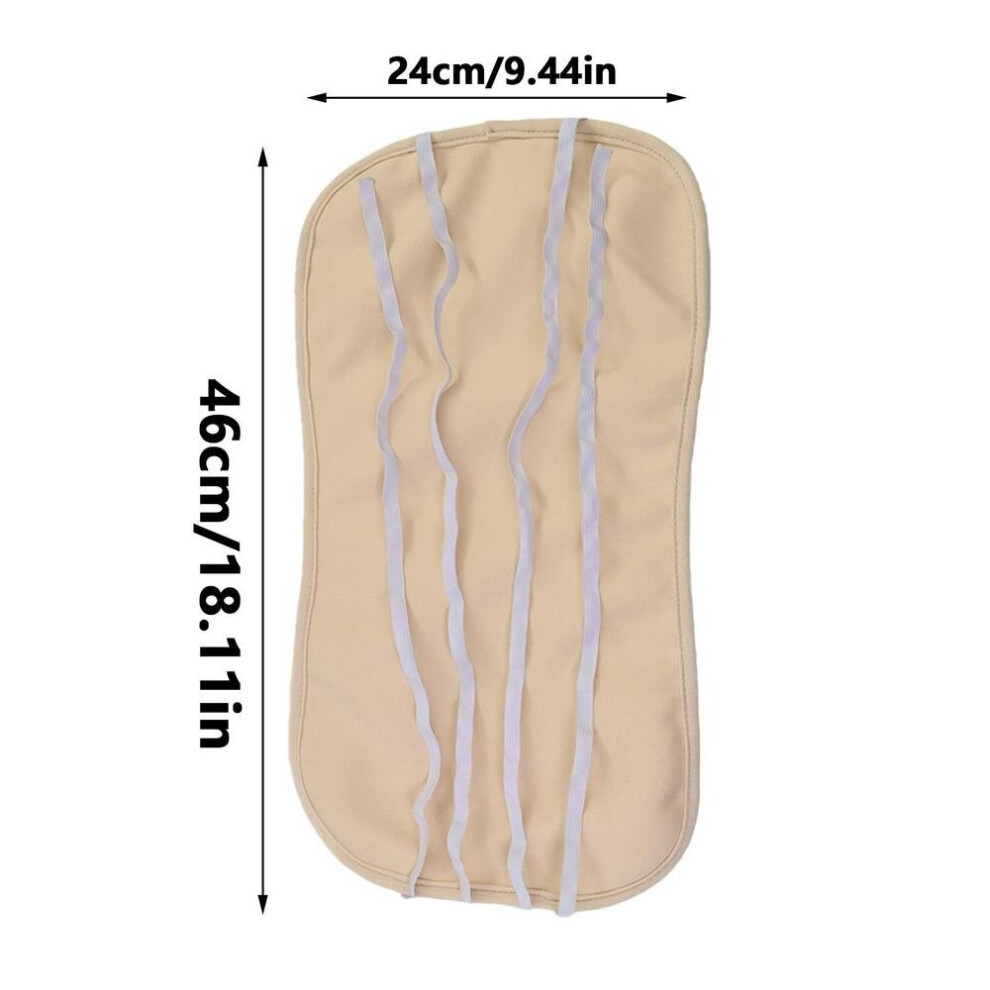 Dechoicelife (A-Khaki) Castor Oil Pack Wrap Soft Compress Pad Elastic Organic Castor Oil Wrap Sleep Aid Pack Less Mess Heatless Reusable Bag For Liver