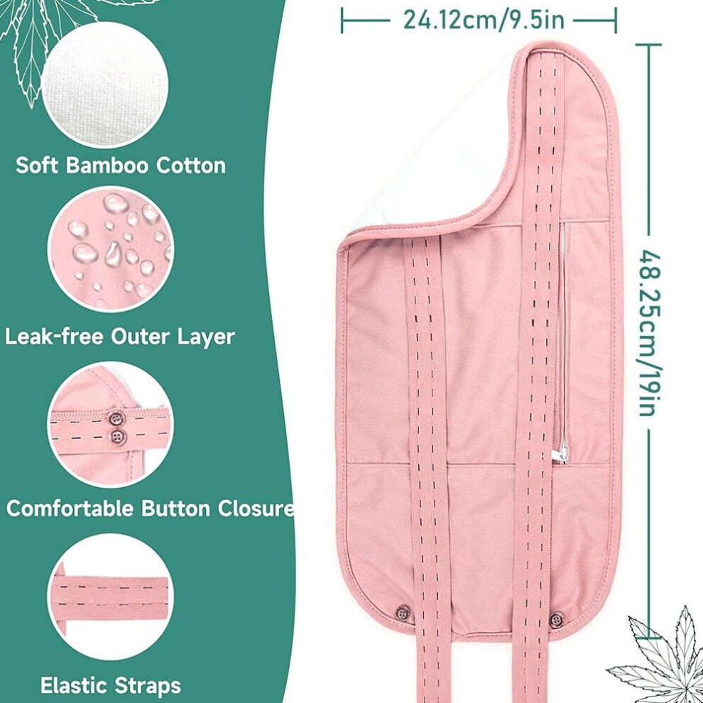 Dechoicelife Pink (A-) Castor Oil Pack Reusable Organic Compression Wrap For Liver Detox Abdomen Muscles To Improve Bowel Digestion & Comfort Sleep