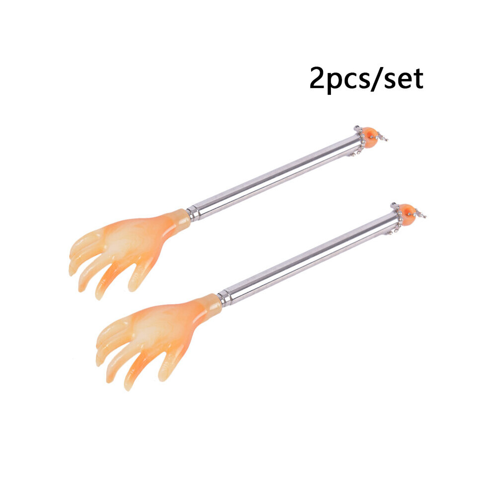 Dechoicelife (A-Transparent) Back Scratcher Telescopic Scratching Backscratcher Massager Kit Back Scraper Extendable Telescoping Back Scratcher Massager