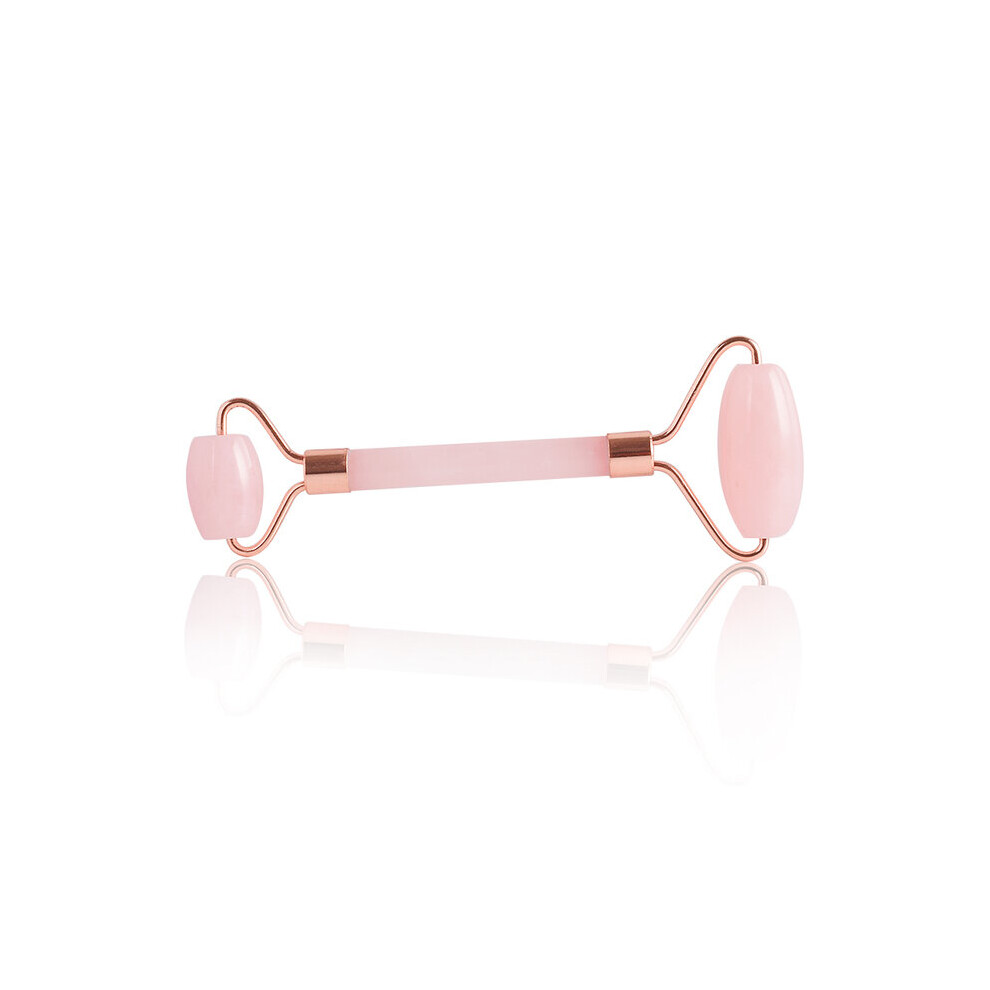 Dechoicelife Gold (A-Rose ) Rose Quartz Face Care Massage Roller Natural Stone Crystal Mineral Healing Neck Jade Massager Apparatus Skincare Gua Sha Detox