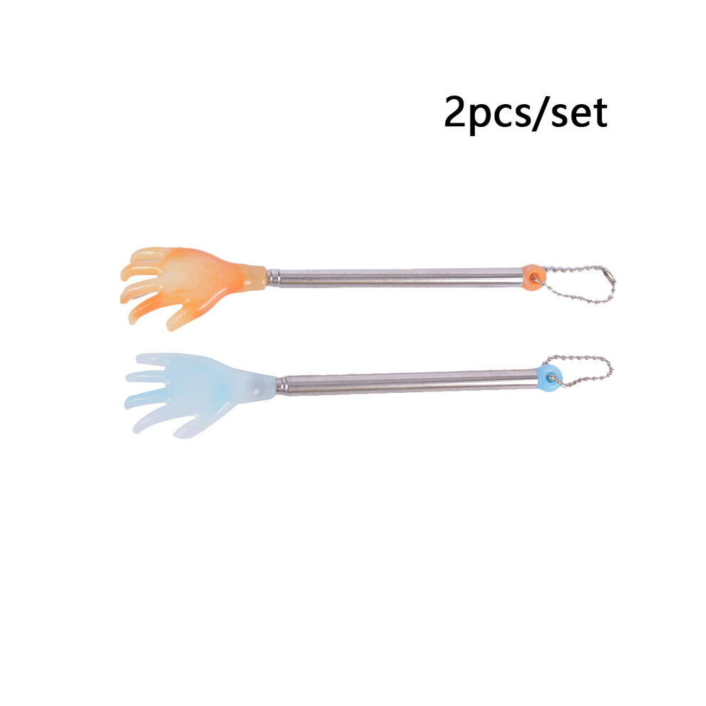 Dechoicelife Red (A-Rose ) Back Scratcher Telescopic Scratching Backscratcher Massager Kit Back Scraper Extendable Telescoping Back Scratcher Massager