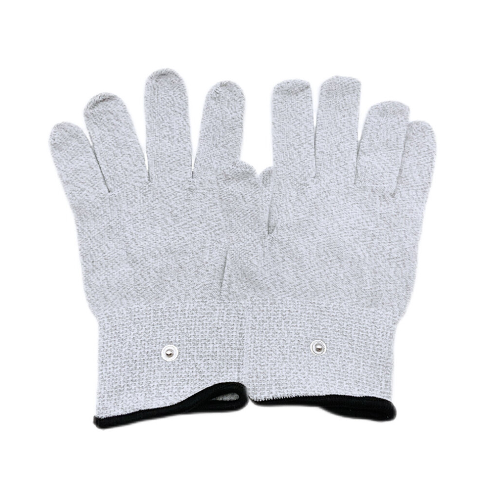 Dechoicelife (A-Gloves Only) Fiber Conductive Massage Gloves Electro Shock Gloves With Wire For Pulse Massager Electric Acupuncture Tens Physiotherapy Device