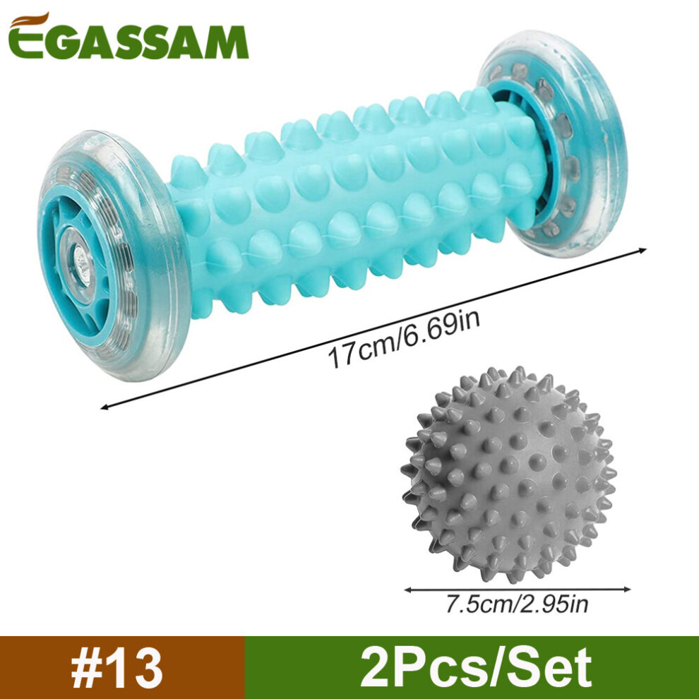 Dechoicelife (A-13) Foot Massage Roller & Spiky Ball Therapy Set, Manual Foot Massager For Plantar Fasciitis, Heel Arch Pain,Trigger Point Therapy