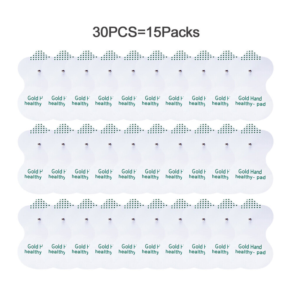 Dechoicelife (A-30Pcs(15Pairs)) Electrode Pads For Tens Acupuncture Therapeutic Pulse Massager Sticker Adhesive Replacement Patches Massage Pads Conductive Gel