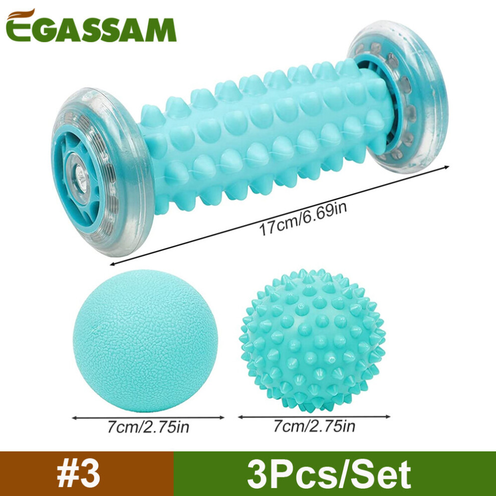 Dechoicelife (A-3) Foot Massage Roller & Spiky Ball Therapy Set, Manual Foot Massager For Plantar Fasciitis, Heel Arch Pain,Trigger Point Therapy