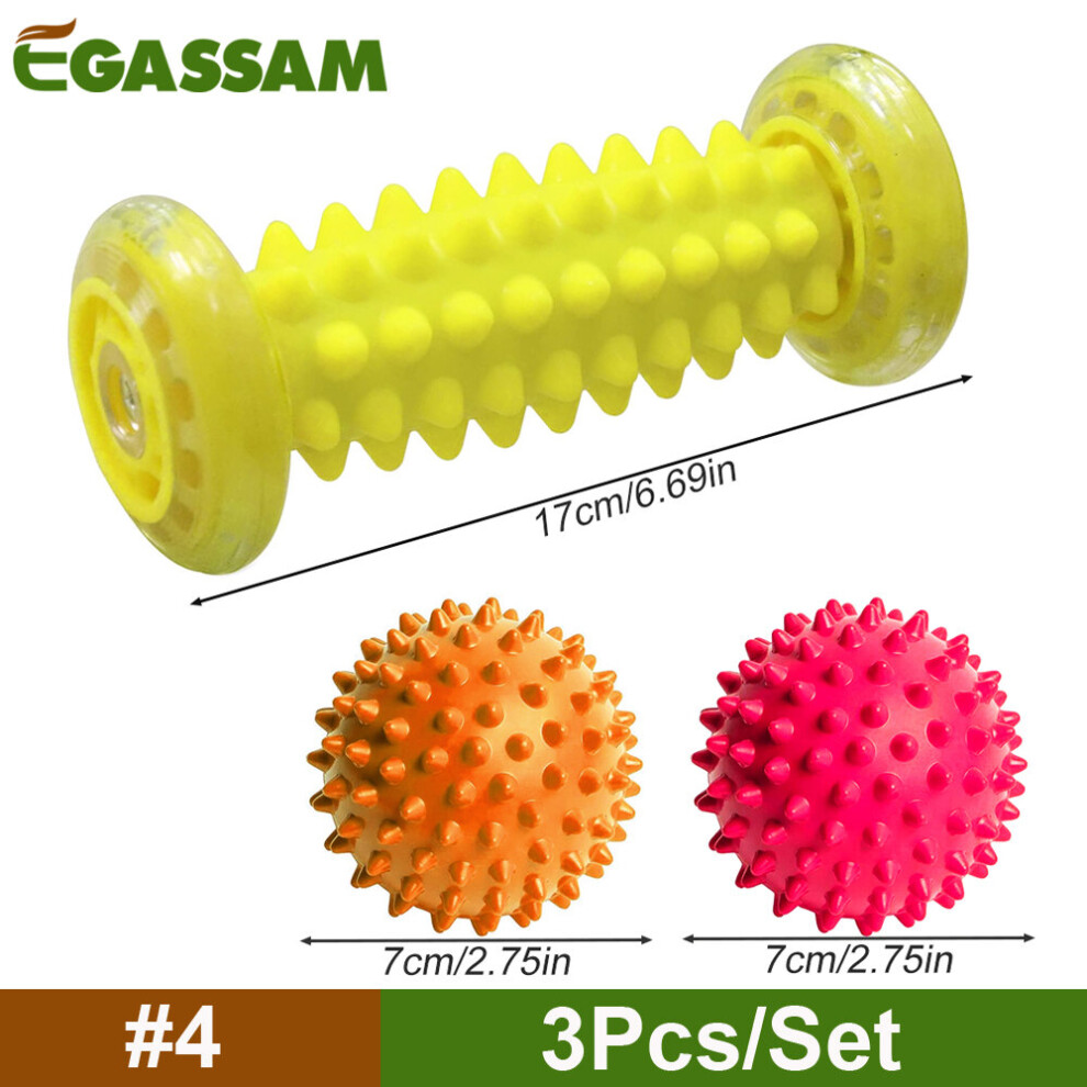 Dechoicelife (A-4) Foot Massage Roller & Spiky Ball Therapy Set, Manual Foot Massager For Plantar Fasciitis, Heel Arch Pain,Trigger Point Therapy