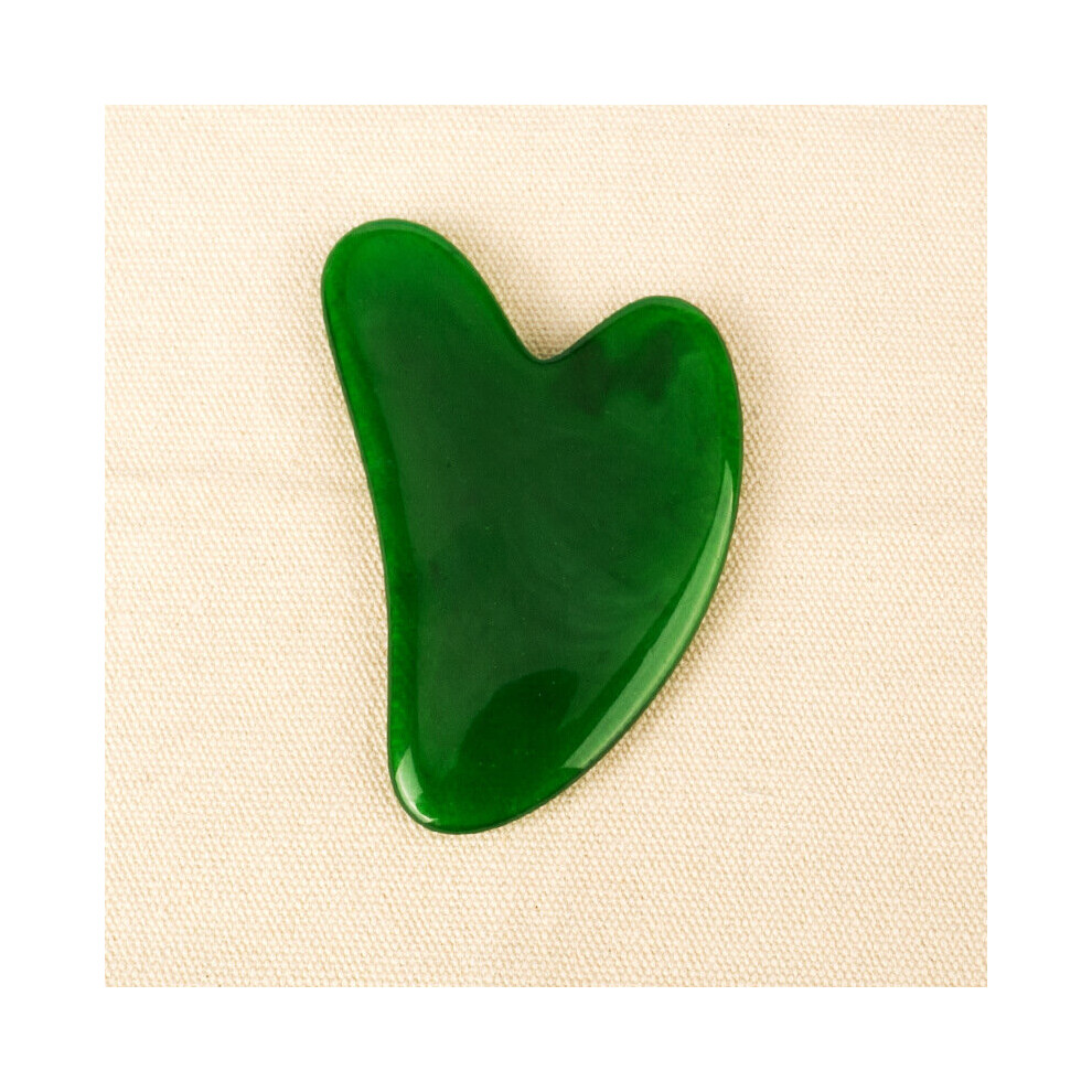 Dechoicelife Green (A-) 1Pc Heart Shape Spa Massage Beeswax Scraping Massage Scraper Face Massager Acupuncture Board Massager For Face