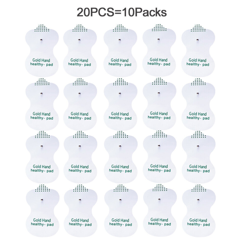 Dechoicelife (A-20Pcs(10Pairs)) Electrode Pads For Tens Acupuncture Therapeutic Pulse Massager Sticker Adhesive Replacement Patches Massage Pads Conductive Gel