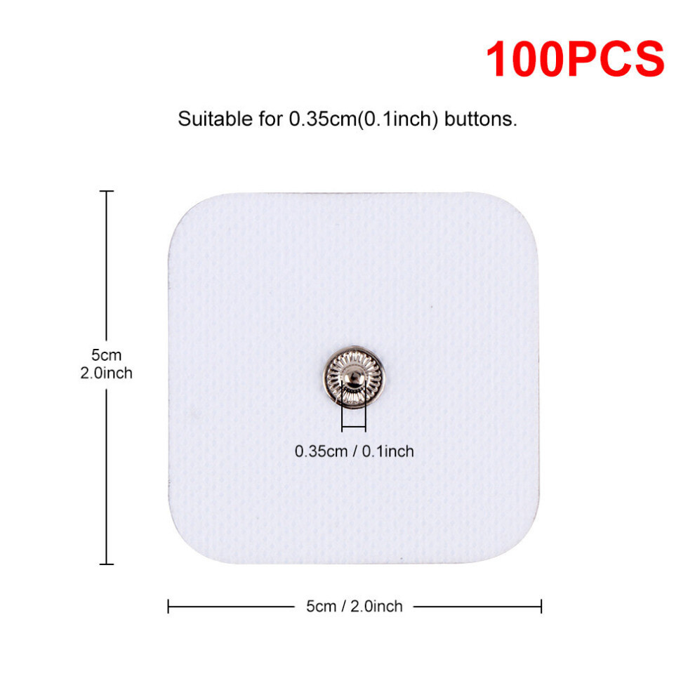 Dechoicelife (A-100Pcs 5X5cm) 100Pcs Ems Self Adhesive Pulse Gel Electrode Pads Patch For Tens Acupuncture Therapy Body Massager Electrical Muscle Stimulator