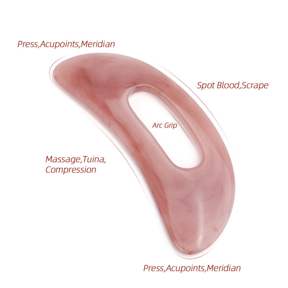 Dechoicelife (A-Pink 18.2Cm Resin) Large Gua Sha Massage Tool Muscle Scraping Massage Tool Lymphatic Drainage Massager Body Sculpting Anti Cellulite Tools For Body