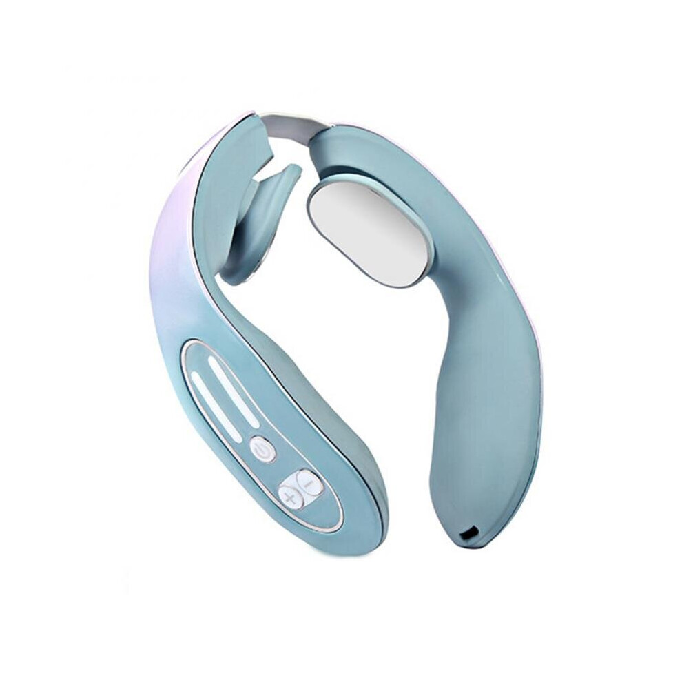 Dechoicelife (A-Usb Heating) Electric Cervical Massager Shoulder Cervical Vertebra Hot Compress Pulse Massager Neck Physiotherapy Instrument Pain Relief Tool
