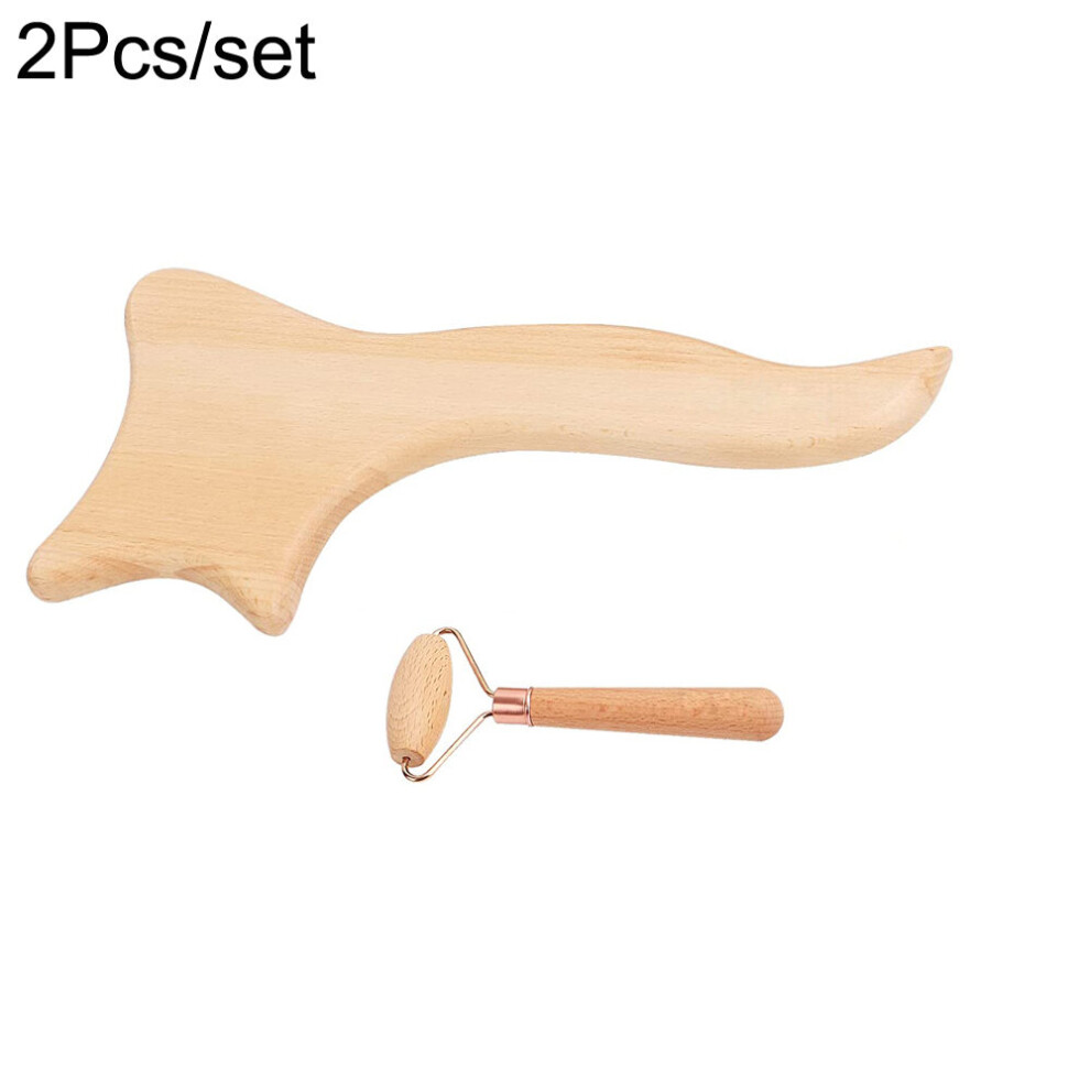 Dechoicelife Gold (A-) Wood Therapy Massage Tools,Maderoterapia,Wood Massage Tools For Body Shaping.maderotherapy.anti Cellulite Lymphatic Drainage Set