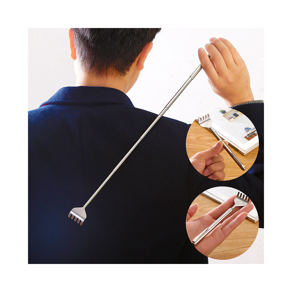 Dechoicelife New Practical Extendable Back Scratcher Stainless Steel Telescopic Anti Itch Claw Massager Extender