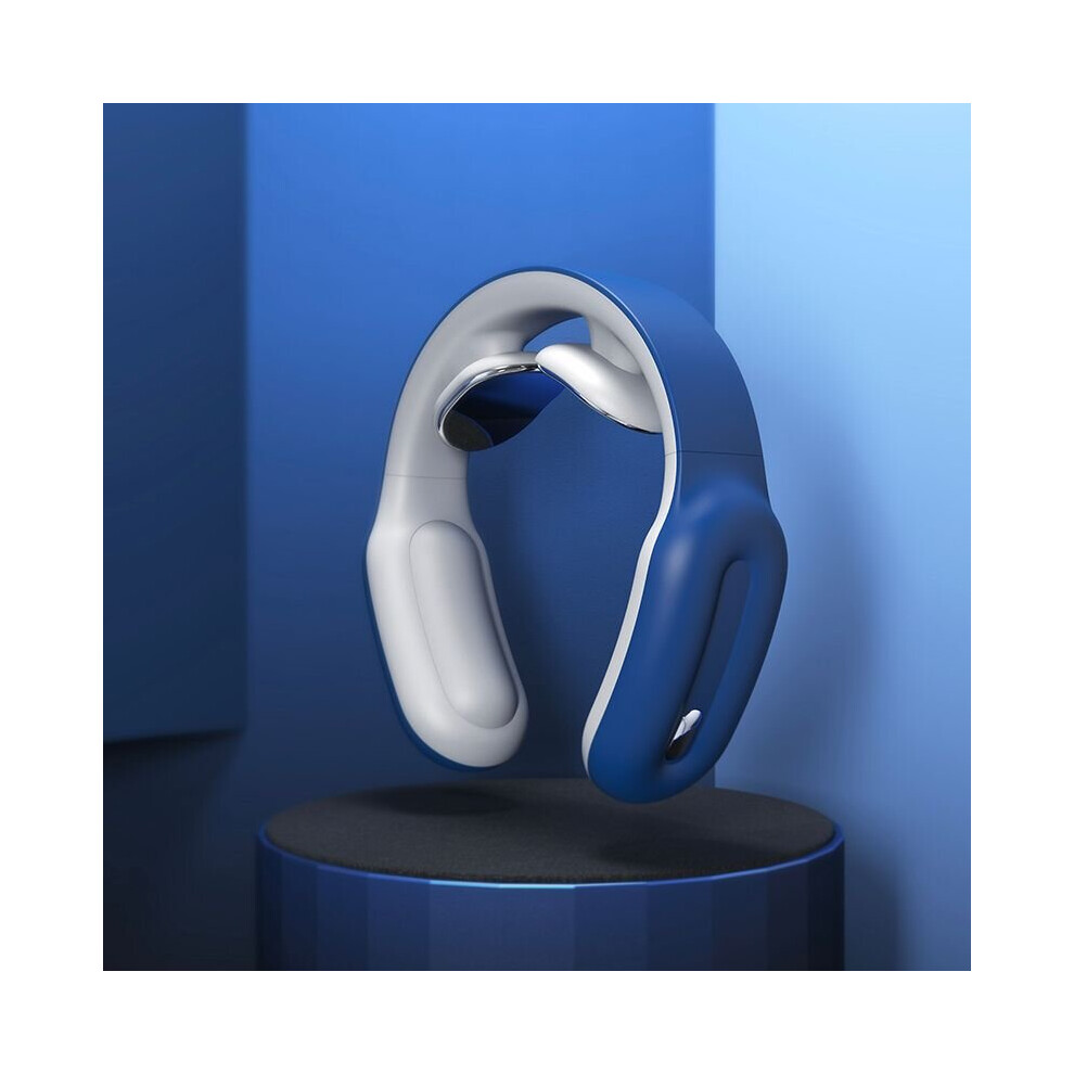 Dechoicelife Blue (A-) Electric Smart Neck Massager Ems Pulse Acupoints Lymphvity Relaxation Cervical Vertebra Physiotherapy Pain Relief Health Care