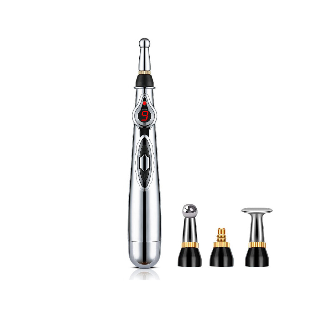 Dechoicelife (A-3 Head) 2/3/5 In 1 Electronic Acupuncture Pen Pain Relief Electric Meridians Laser Therapy Heal Massage Head Meridian Muscle Energy Pen