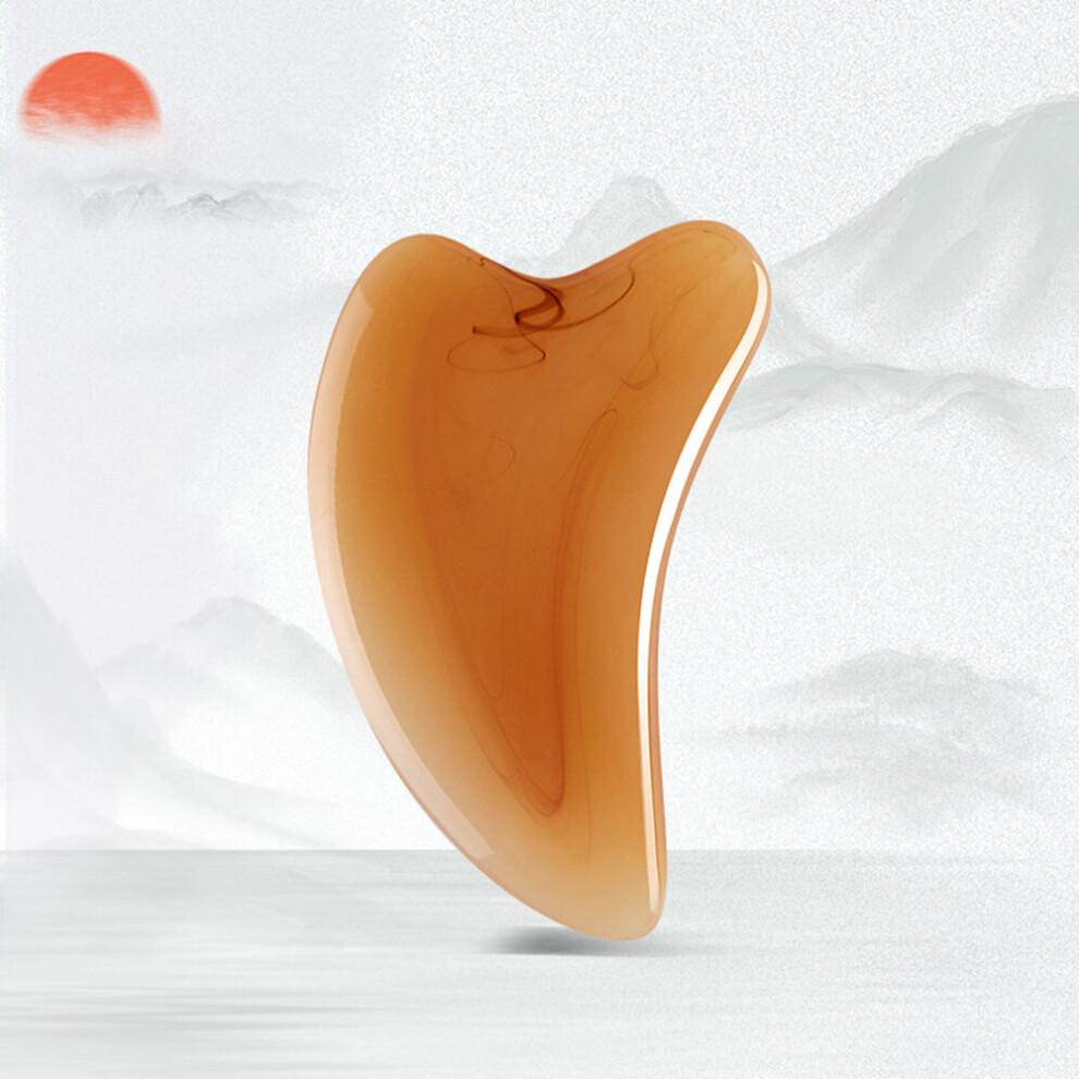 Dechoicelife (A-A) Resin Face Lifting Guasha Scraping Acupuncture Pressure Massage Guasha Board Natural Massager Scraper Face Skin Rejuvenation