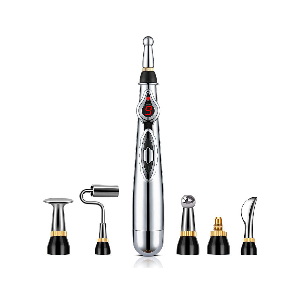 Dechoicelife (A-5 Head) 2/3/5 In 1 Electronic Acupuncture Pen Pain Relief Electric Meridians Laser Therapy Heal Massage Head Meridian Muscle Energy Pen
